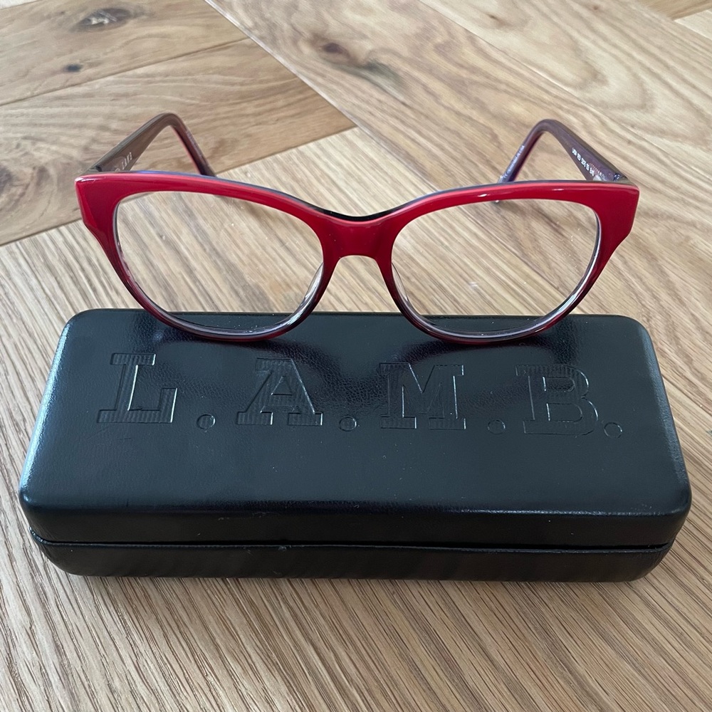 L.A.M.B. by Gwen Stefani LA014 Red Eyeglasses